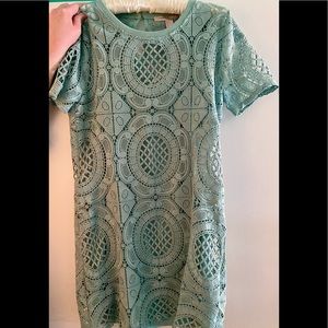 New with tags, sea foam green lace dress.